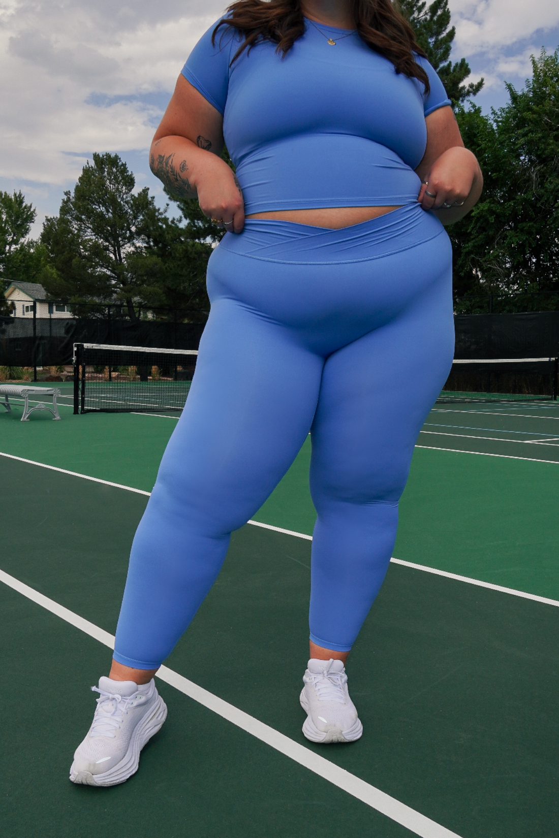 Flourish Crossover Legging - Cobalt