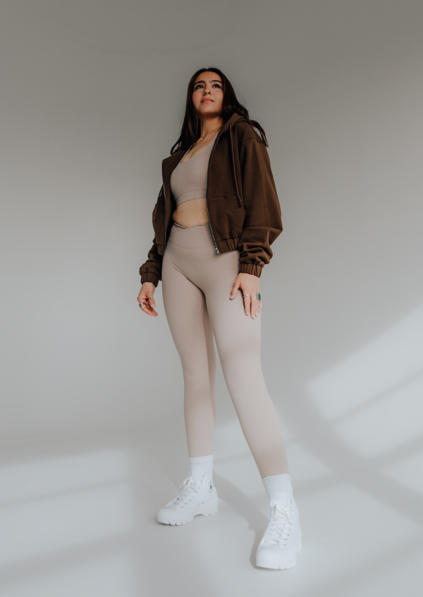 Flourish Crossover Legging - Oat