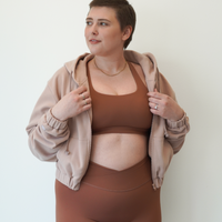 Nova Crop Zip - Latte