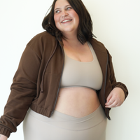 Nova Crop Zip - Espresso