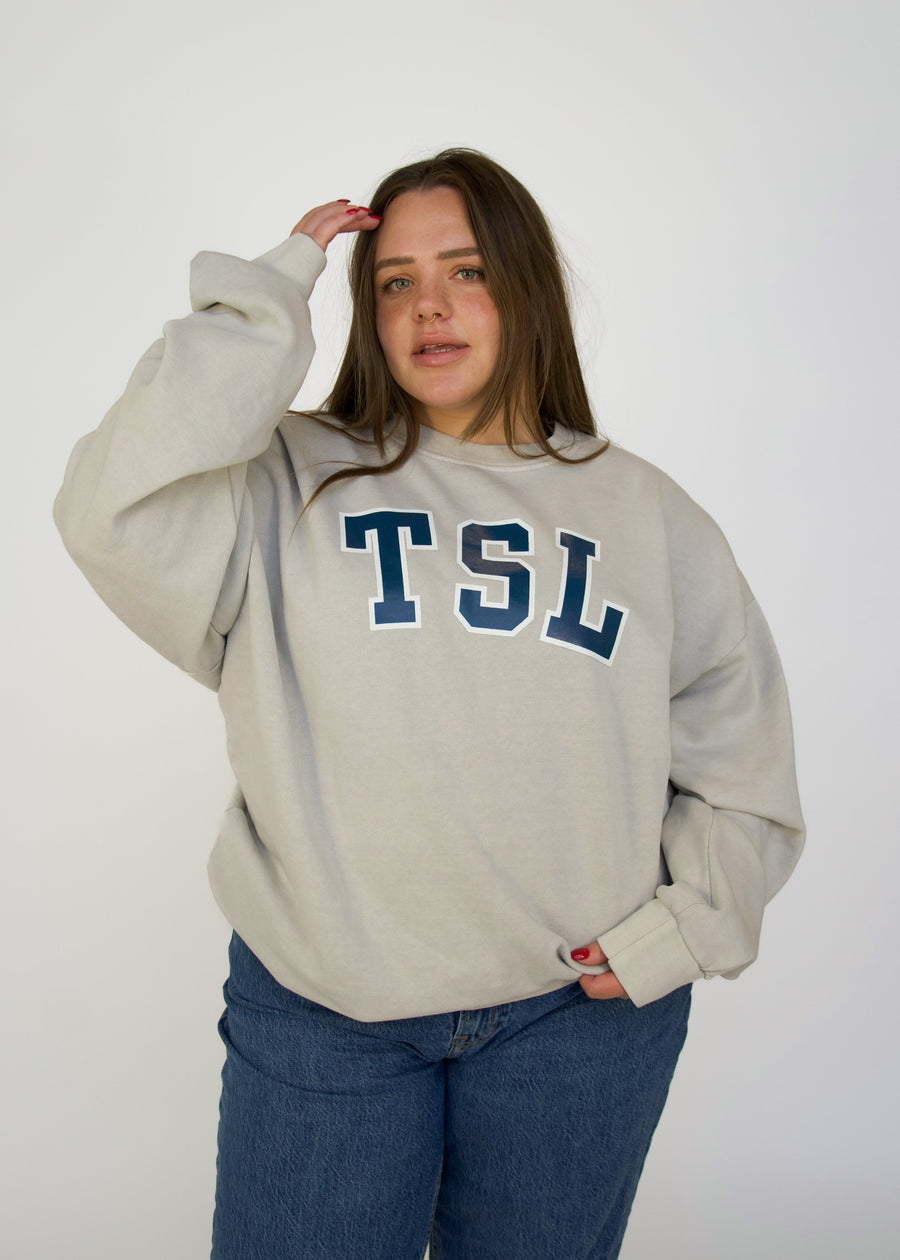 Varsity Crewneck - Pebble