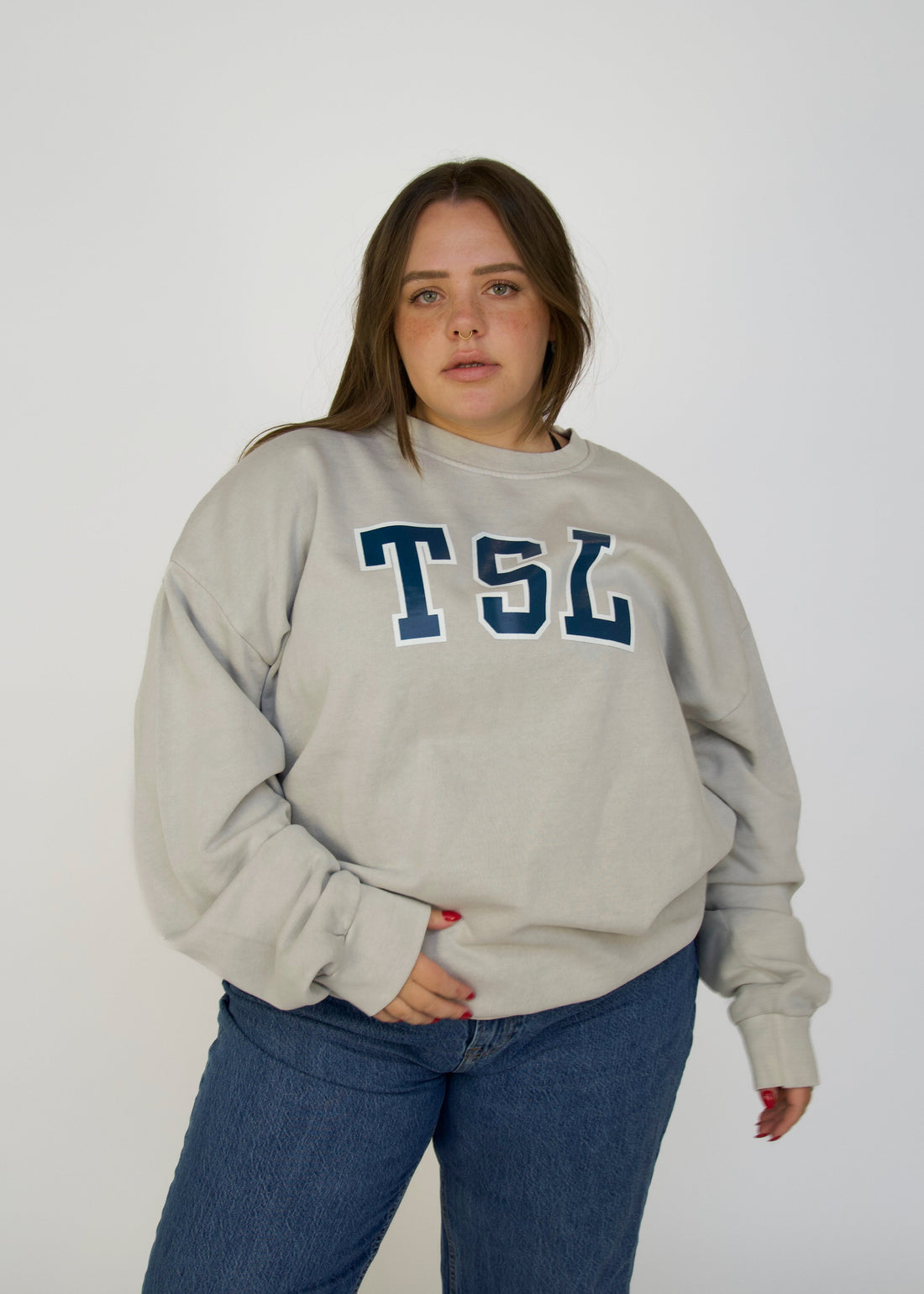 Varsity Crewneck - Pebble