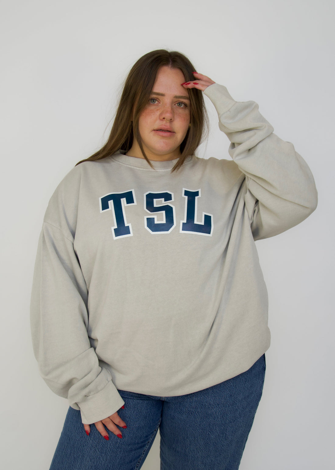 Varsity Crewneck - Pebble